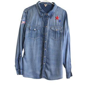Reba Patriotic Denim Shirt